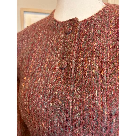 lombardi inc | Vintage Tweed Heathered Mauve Mohair Woolblend Blazer | 6 - Picture 6 of 12